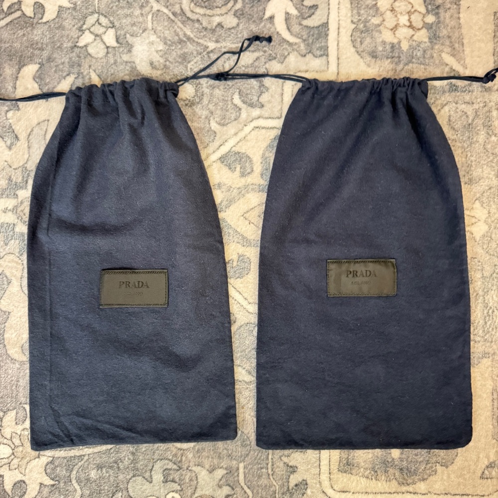 Prada Shoe Bags Midnight Blue For Storage